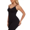 Black Seamless Shapewear Bodysuit – Side View