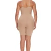 Nude full body shapewear with adjustable straps - back view